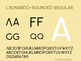 LEonardo-Rounded Version 1.002;Fontself Maker 3.1.1图片样张