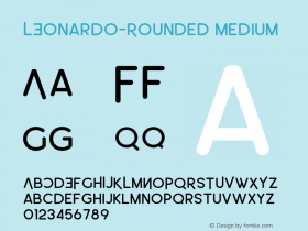 LEonardo-Rounded Medium Version 1.002;Fontself Maker 3.1.1图片样张