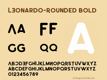 LEonardo-Rounded Bold Version 1.002;Fontself Maker 3.1.1 Font Sample
