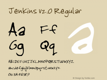 Jenkins v2.0 Regular Macromedia Fontographer 4.1.2 12/15/99 Font Sample