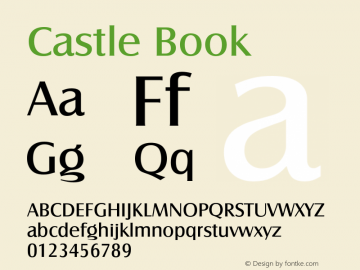 Castle-Book 001.005 Font Sample