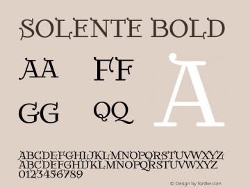 Solente-Regular 1.001 Font Sample