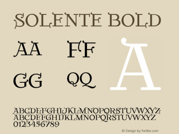 Solente Regular 1.001 Font Sample