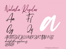 Natasha Version 001.001 Font Sample