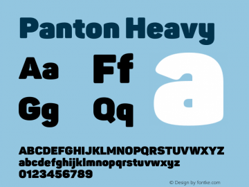 Panton Heavy Version 1.000;PS 001.000;hotconv 1.0.70;makeotf.lib2.5.58329图片样张