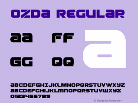 Ozda Version 4.0; 2017 Font Sample