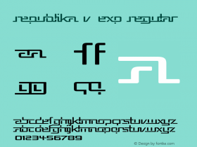 Republika V Exp Regular Version 1.0; 2000; initial release Font Sample