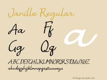 Janille Version 1.0 Font Sample