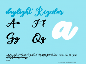 daylight-Regular Version 1.000 Font Sample