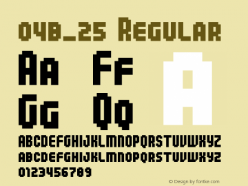 04b_25 Regular Macromedia Fon￿ographer 4.1J 99.12.15 Font Sample