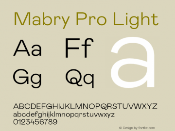 MabryPro-Light Version 1.2 | w-rip by RD图片样张