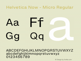 Helvetica Now Micro W04 Regular Version 1.00图片样张