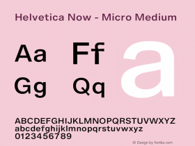 Helvetica Now Micro W04 Medium Version 1.00图片样张