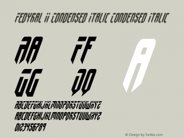 Fedyral II Condensed Italic Version 3.0; 2019图片样张