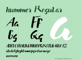 hummer Version 1.0 Font Sample