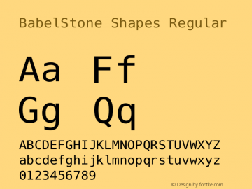 BabelStone Shapes Version 12.0.0 February 6, 2019 Font Sample