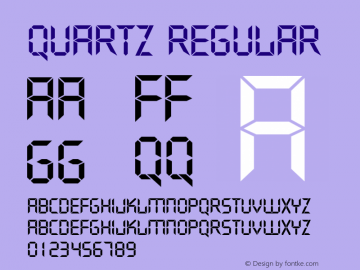 Quartz Version 1.000 Font Sample