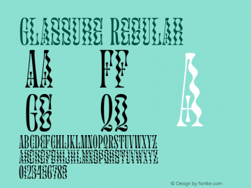 Glassure Version 01.00 Font Sample