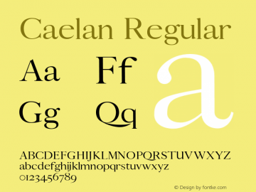 Caelan-regular 0.1.0图片样张