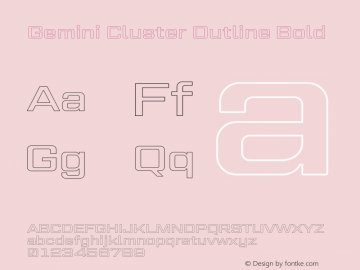 Gemini Cluster Outline Bold Version 1.000图片样张