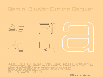 Gemini Cluster Outline Regular Version 1.000图片样张