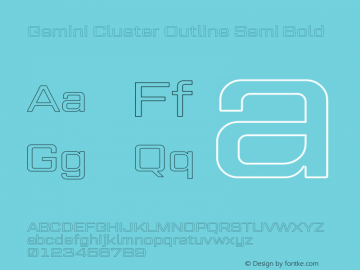 Gemini Cluster Outline Semi Bold Version 1.000图片样张