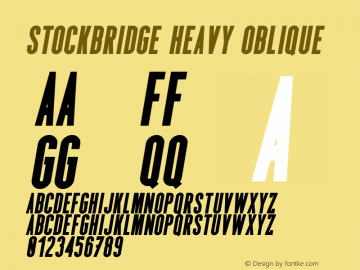 Stockbridge Heavy Oblique Version 1.000图片样张