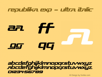 Republika Exp - Ultra Italic Version 1.0; 2000;图片样张