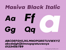 Masiva Black Italic Version 001.001 ;YWFTv17图片样张