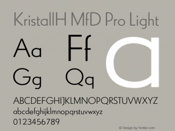 KristallHMfDPro-Light Version 1.003 2019图片样张