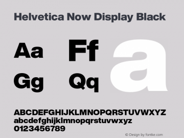 HelveticaNowDisplay-Black Version 1.00, build 4, s3图片样张