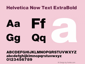 HelveticaNowText-ExtraBold Version 1.00, build 4, s3图片样张