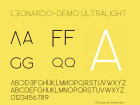 LEonardo-Demo Ultralight Version 1.002;Fontself Maker 3.1.1图片样张