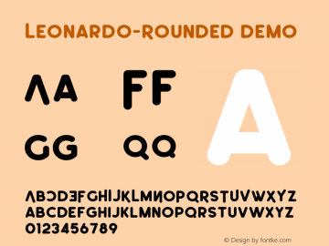 Leonardo-Rounded Demo Version 1.004;Fontself Maker 3.1.1 Font Sample