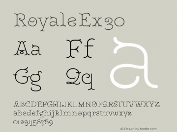 RoyaleEx30 Version 1.000;PS 001.000;hotconv 1.0.88;makeotf.lib2.5.64775;YWFTv17 Font Sample