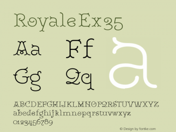 RoyaleEx35 Version 1.000;PS 001.000;hotconv 1.0.88;makeotf.lib2.5.64775;YWFTv17 Font Sample