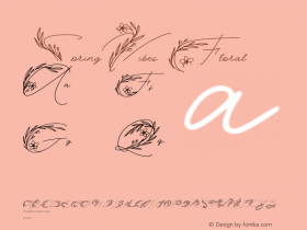 SpringVibes Floral Regular Version 1.002;Fontself Maker 3.1.1 Font Sample