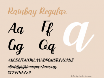 Rainbay Version 1.00;April 8, 2019;FontCreator 11.5.0.2427 64-bit Font Sample