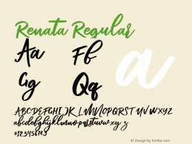 Renata-Regular Version 1.000 Font Sample