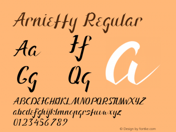 Arnietty Version 1.00;January 19, 2019;FontCreator 11.5.0.2422 64-bit图片样张