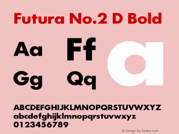 FuturaNo.2D-Bold Version 1.10图片样张