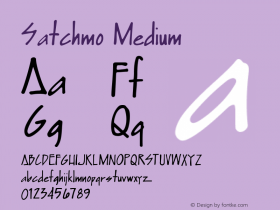 Satchmo Medium Version 001.000 Font Sample
