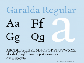 Garalda Version 1.004;com.myfonts.easy.type-together.garalda.regular.wfkit2.version.4HFb Font Sample