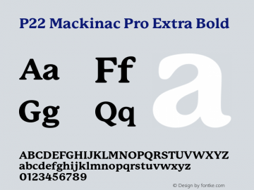 P22MackinacPro-ExtraBold 1.000 Font Sample