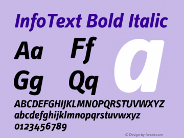 InfoText-BoldItalic Version 7.504图片样张