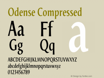 Odense-Compressed 005.000 Font Sample