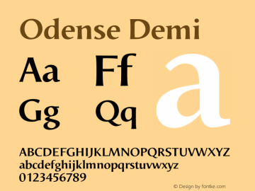 Odense-Demi 005.000 Font Sample