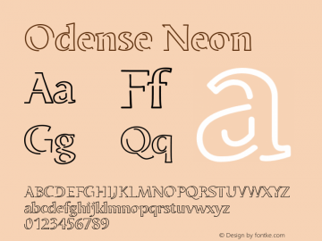 Odense-Neon 005.000 Font Sample