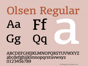 Olsen-Regular Version 7.504图片样张