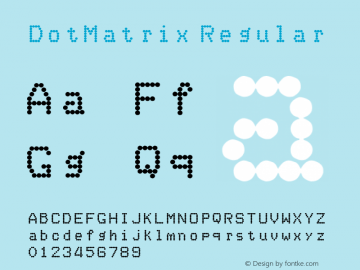 DotMatrix Regular Unknown图片样张